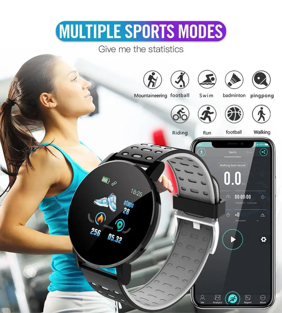 Smartwatch deporte resistente al agua.